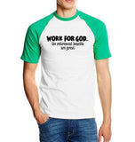 T-shirt Jésus - Travailler pour Dieu vert