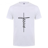 T-shirt Jésus vertical blanc