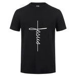 T-shirt Jésus vertical noir