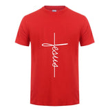 T-shirt Jésus vertical rouge