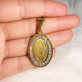 Médaille notre-Dame de Guadalupe avec strass