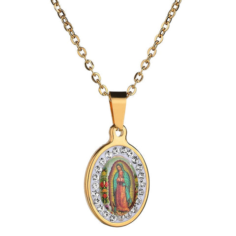 Médaille avec Chaîne Vierge de Guadalupe