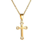 Pendentif Croix Strass Or