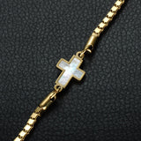 Bracelet Chrétien Croix Chrétienne Or détail de la croix
