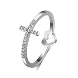 Bague Religieuse Cœur argent