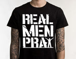 T-shirt Jésus - Les vrais Hommes Prient noir