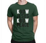 T-shirt Jésus - No Jésus No Peace vert forêt