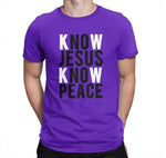 T-shirt Jésus - No Jésus No Peace violet